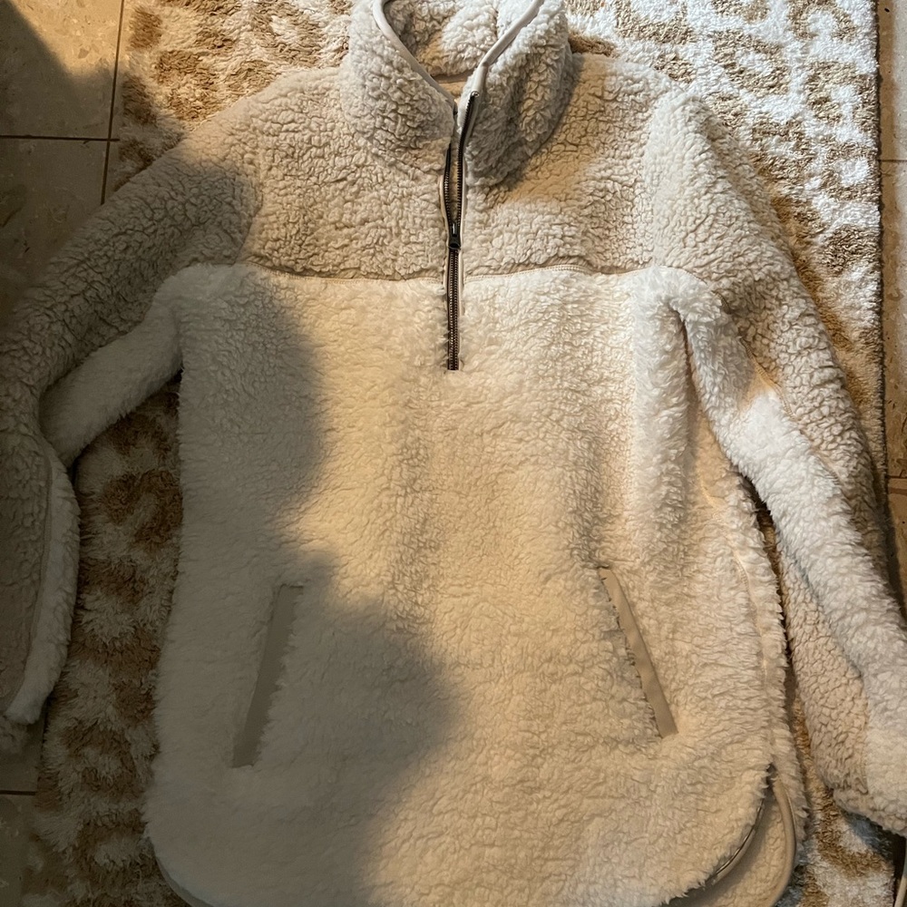 NWT Abercrombie & Fitch sherpa 3/4 zip